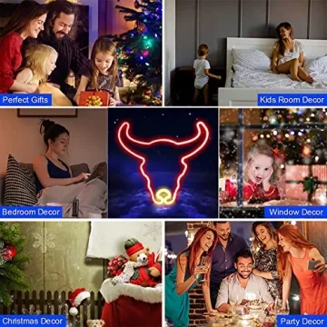 ENSHUI Cute Cow Neon Sign - USB/Battery Powered Light