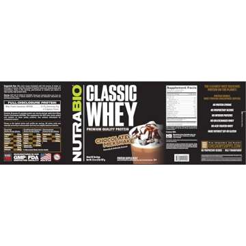 NutraBio Classic Whey Protein - 25G Pure Protein Scoop