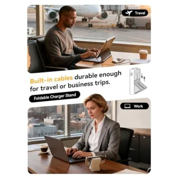 Gxorul Magnetic Power Bank with Leather Stand for Travel