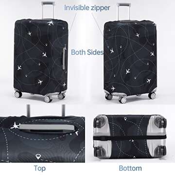 Travelkin Luggage Cover Washable Suitcase Cover Suitcase Protector Anti-scratch Suitcase cover Fits ...