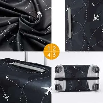 Travelkin Luggage Cover Washable Suitcase Cover Suitcase Protector Anti-scratch Suitcase cover Fits 18-32 Inch Luggage(XL for 29-32 Inch Luggage)