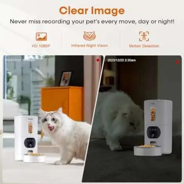 Automatic Cat Feeders Camera with App Control and HD Video