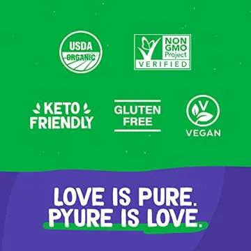 Pyure Organic Stevia Packets | Granulated Sugar Packets - White Sugar Substitute | Zero Carb, Zero Sugar, Zero Calorie Sweetener Packets | Plant-Based Stevia Packets for Keto Coffee | 80 Count