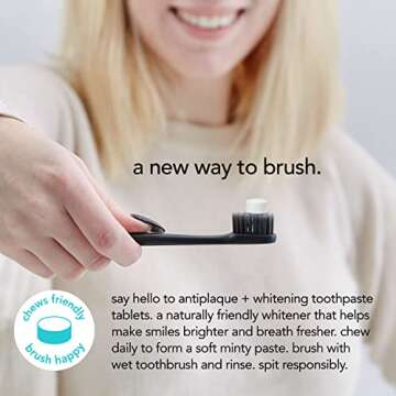 "hello Antiplaque & Whitening Eco-Friendly Travel Toothpaste Tablets Gently Remove Surface Stains, Natural Peppermint 120 Count (Pack of 2)"