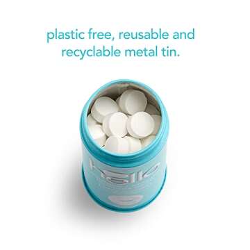 "hello Antiplaque & Whitening Eco-Friendly Travel Toothpaste Tablets Gently Remove Surface Stains, Natural Peppermint 120 Count (Pack of 2)"