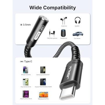 Premium USB Type C to 3.5mm Audio Adapter for All Devices