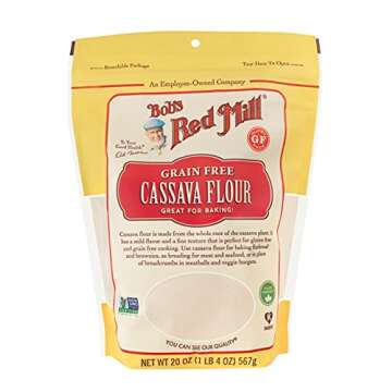 Bob's Red Mill Cassava Flour - Perfect Gluten-Free Baking Alternative 20oz (Pack of 4)
