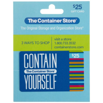 Container Store Gift Card for All Ages $25 - Organize Today!