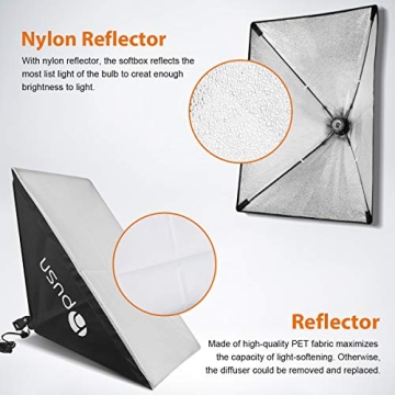 Professional HPUSN Softbox Lighting Kit for Creators