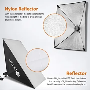 Professional HPUSN Softbox Lighting Kit for Creators
