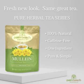 Mullein Leaf Tea - Pure Herbal Tea - 30 Tea Bags