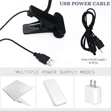 BUCICE 3W UV Nail Lamp, Hands Free Gel LED Dryer Polish Curing Lamps Rotated with Fixed Clip for Nails