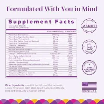 BariMelts Multivitamin - 60 Fast-Dissolving Tablets (1-Month Supply) - Sugar-Free Bariatric Multivitamin for Women, Natural Fruit Flavor​
