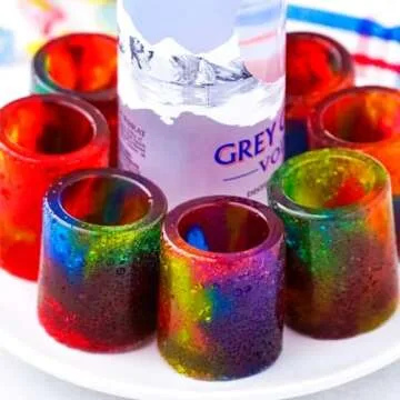 Vidotim Shot Glass Silicone Molds 9-Cavity Round, Silicone Baking Set For Chocolate, Candy,Ice Cube Trays for Freezer Green