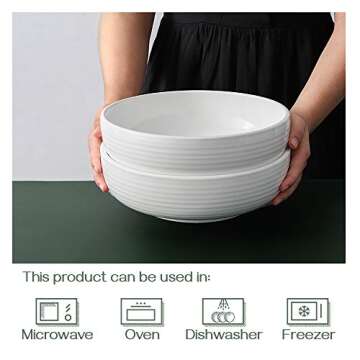 DOWAN 80 oz Serving Salad Bowls - Perfect for Any Meal