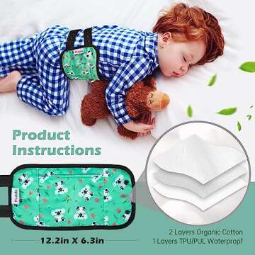 Pedobi 2 Pack Castor Oil Pack Wrap for Kids, Reusable Organic Cotton Castor Oil Pad Compress Relieve...