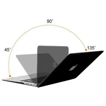 MOSISO Compatible with MacBook Air 13 inch Case (Models: A1369 & A1466, Older Version 2010-2017 Release), Protective Plastic Hard Shell Case & Keyboard Cover & Screen Protector, Black