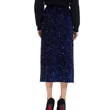 Dwirapal Women's Sequin Velvet Skirt for Stunning Outfits