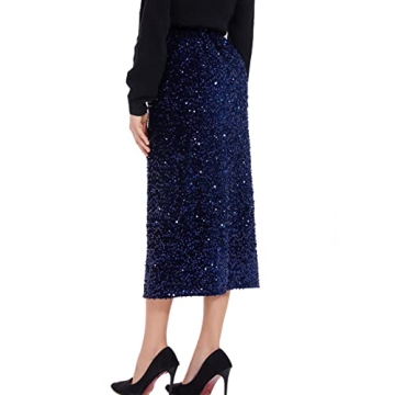 Dwirapal Women's Sequin Velvet Skirt for Stunning Outfits