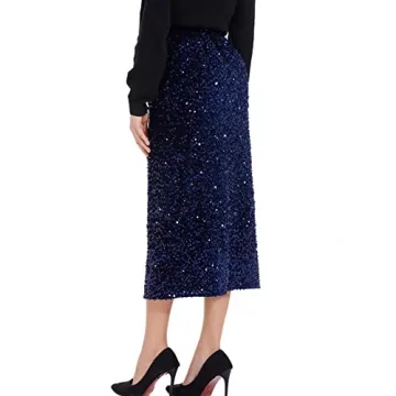 Dwirapal Women's Sequin Velvet Skirt for Stunning Outfits