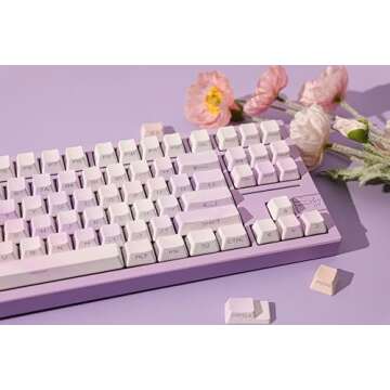 EPOMAKER Peach Sunset 133 PBT Keycaps Set for Gaming