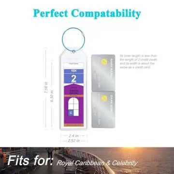 Cruise Luggage Tags for Royal Caribbean & Celebrity Cruise Luggage tag Holders, Cruise Essentials Must Haves in 2025, Waterproof & Reusable