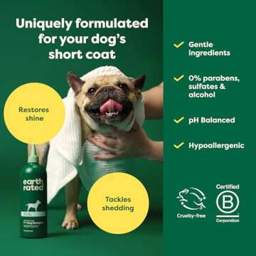 Earth Rated 3-in-1 Dog Shampoo, Conditioner and Deodorizer, for Short-Haired Dogs and Puppies to Moi...
