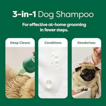 Earth Rated 3-in-1 Dog Shampoo, Conditioner and Deodorizer, for Short-Haired Dogs and Puppies to Moisturize and Tackle Shedding, Refreshing White Tea and Basil Scent, 16 oz