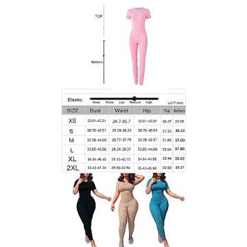 LICOBOD Lounge Wear Ribbed Casual 2 Piece Tracksuit Set Women Solid Skinny Long Sleeve O-Neck Top+Mi...