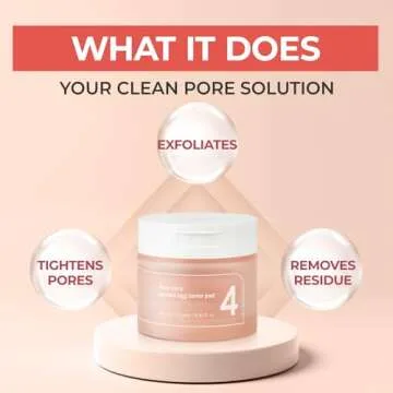 numbuzin No.4 Toner Pads | Pore Zero Peeled Egg Toner Pad | Gentle Exfoliator, PHA, LHA, Makeup Skin Prep, Panthenol | Korean Skincare for Face | 70 Pads/6.42 fl. oz.