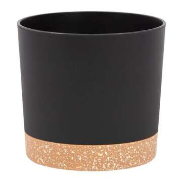 QCQHDU 5 inch Plant Pot, 2 Pack Planters for Indoor Plants with Drainage Holes & Saucer, Outdoor Flower Pots Home Garden Modern Decor