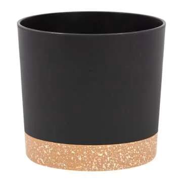 QCQHDU 5 inch Plant Pot, 2 Pack Planters for Indoor Plants with Drainage Holes & Saucer, Outdoor Flower Pots Home Garden Modern Decor