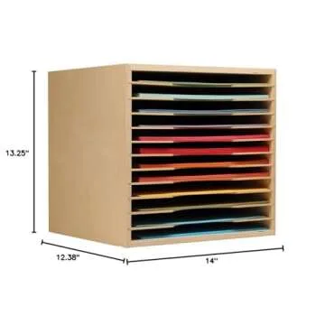 Stamp-n-Storage Paper Holder for 12"x12" Paper - 12 Slot (Standard - Does not fit IKEA Kallax)