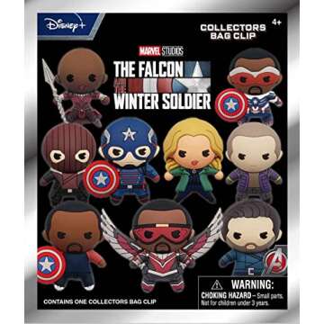 Marvel The Falcon and Winter Soldier 3D Foam Bag Clip in Blind Bag