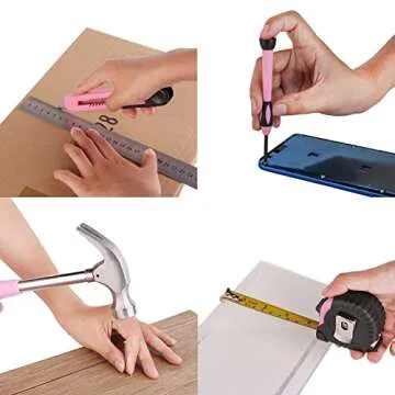 39 Piece Pink Household Tool Set for Women All-in-One Kit