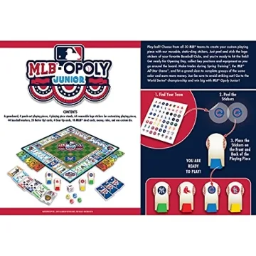 MasterPieces MLB Opoly Jr Family Board Game for Everyone
