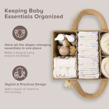 PeraBella Diaper Caddy Organizer for Baby Essentials