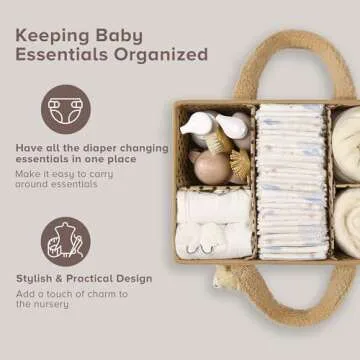 PeraBella Diaper Caddy Organizer for Baby Essentials