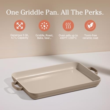 Our Place Nonstick Ceramic Griddle Pan with Handles