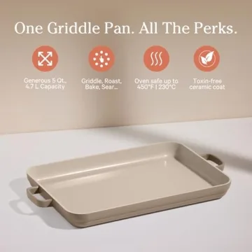 Our Place Nonstick Ceramic Griddle Pan with Handles