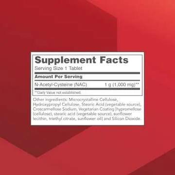 PROTOCOL FOR LIFE BALANCE NAC N-Acetyl Cysteine 1000mg - Glutathione & Respiratory Support - 120 Tab...