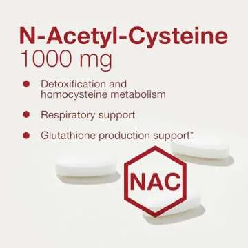 NAC N-Acetyl Cysteine 1000mg for Health Support 120 Tabs