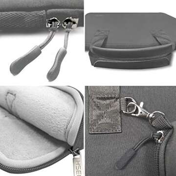 Hseok Laptop Sleeve 13.3-14 inch Case with Small Pouch, Neoprene Computer Bag Compatible with MacBook Pro 14" M4/M3/M2/M1 2025-2021, Mac Air/Pro 13.3" and Most 13-14 inch Notebooks,D02G01