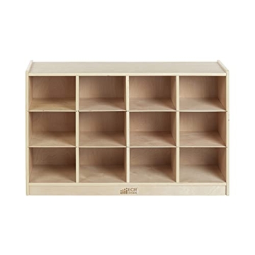 ECR4Kids 12 Cubby Mobile Tray Storage Cabinet