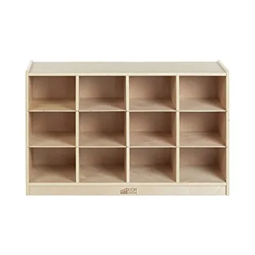 ECR4Kids 12 Cubby Mobile Tray Storage Cabinet
