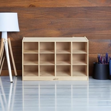 ECR4Kids 12 Cubby Mobile Tray Storage Cabinet