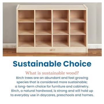 ECR4Kids 12 Cubby Mobile Tray Storage Cabinet