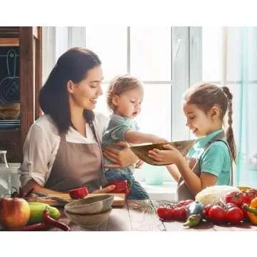 Fairwood Way Wood Salad Bowl Set - 15 Inch Extra Large Wooden Salad Bowl with Serving Utensils - Mango Wood Serving Bowl and Servers Holds 9 Side Salads