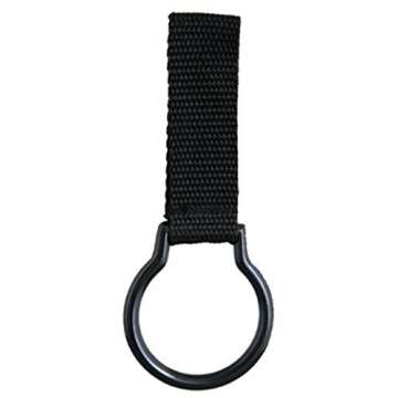 Police Nylon Flashlight Ring Holder for Duty Belt, Slide-ON Style