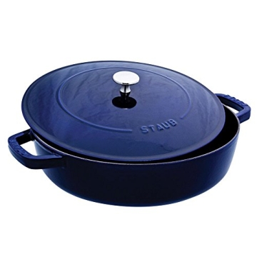 Staub Braiser Dark Blue 4qt Perfect for Home Chefs